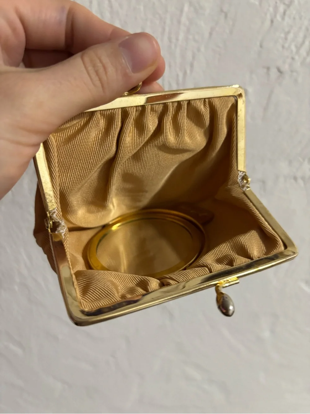Vintage-Style Coin Purse and Compact Mirror